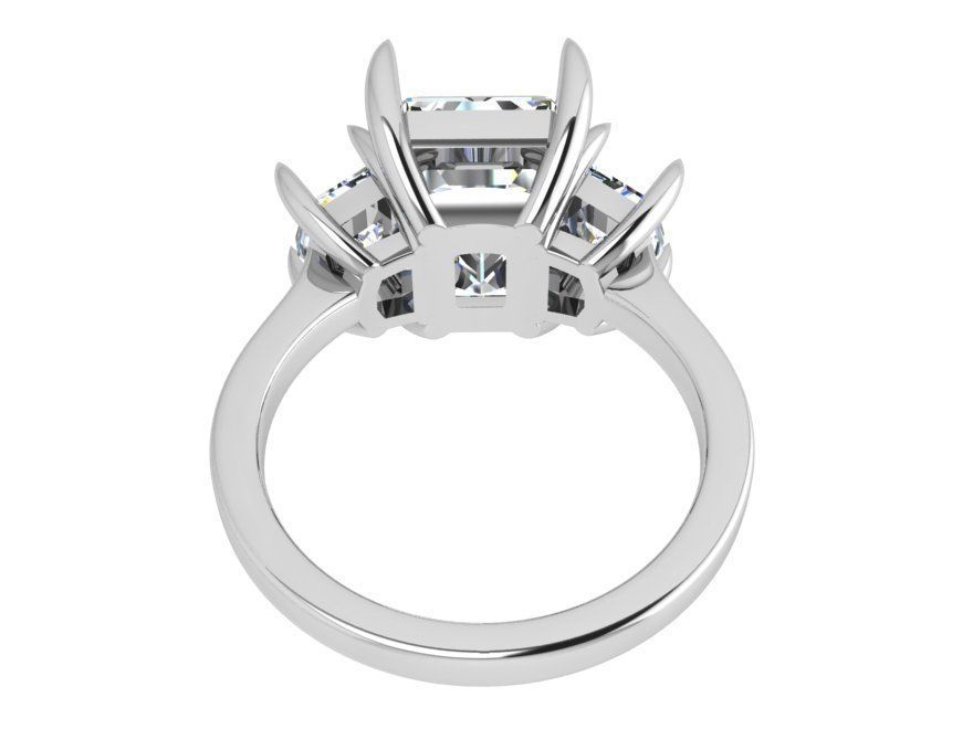 Opened chain style diamond ring 3738 3D print model 3D print model_3