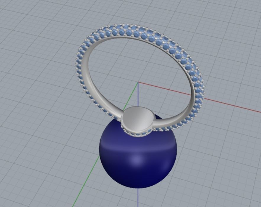 pearl ring 3D print model_16