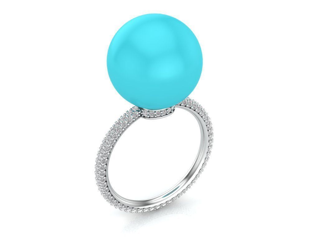 pearl ring 3D print model_3