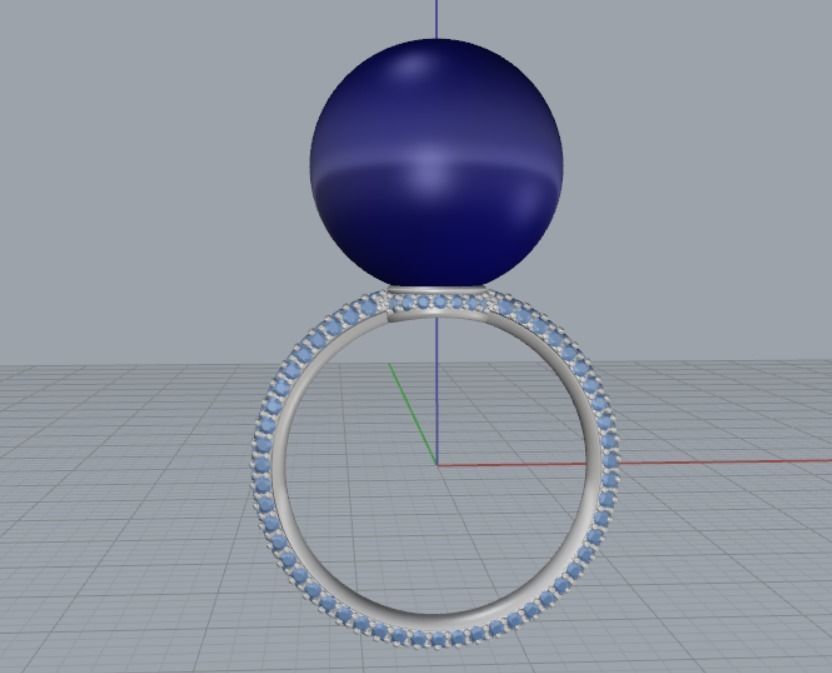 pearl ring 3D print model_7