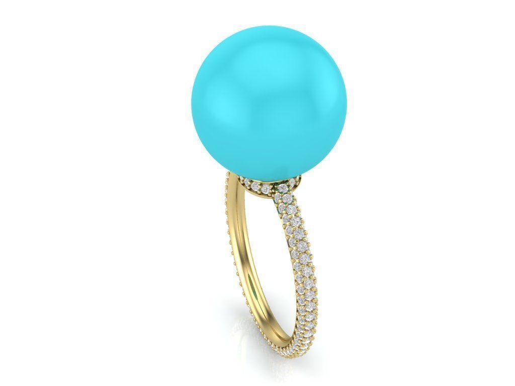 pearl ring 3D print model_5