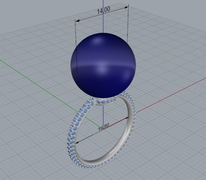 pearl ring 3D print model_11