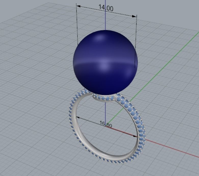pearl ring 3D print model_10