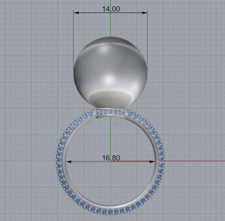pearl ring 3D print model_9