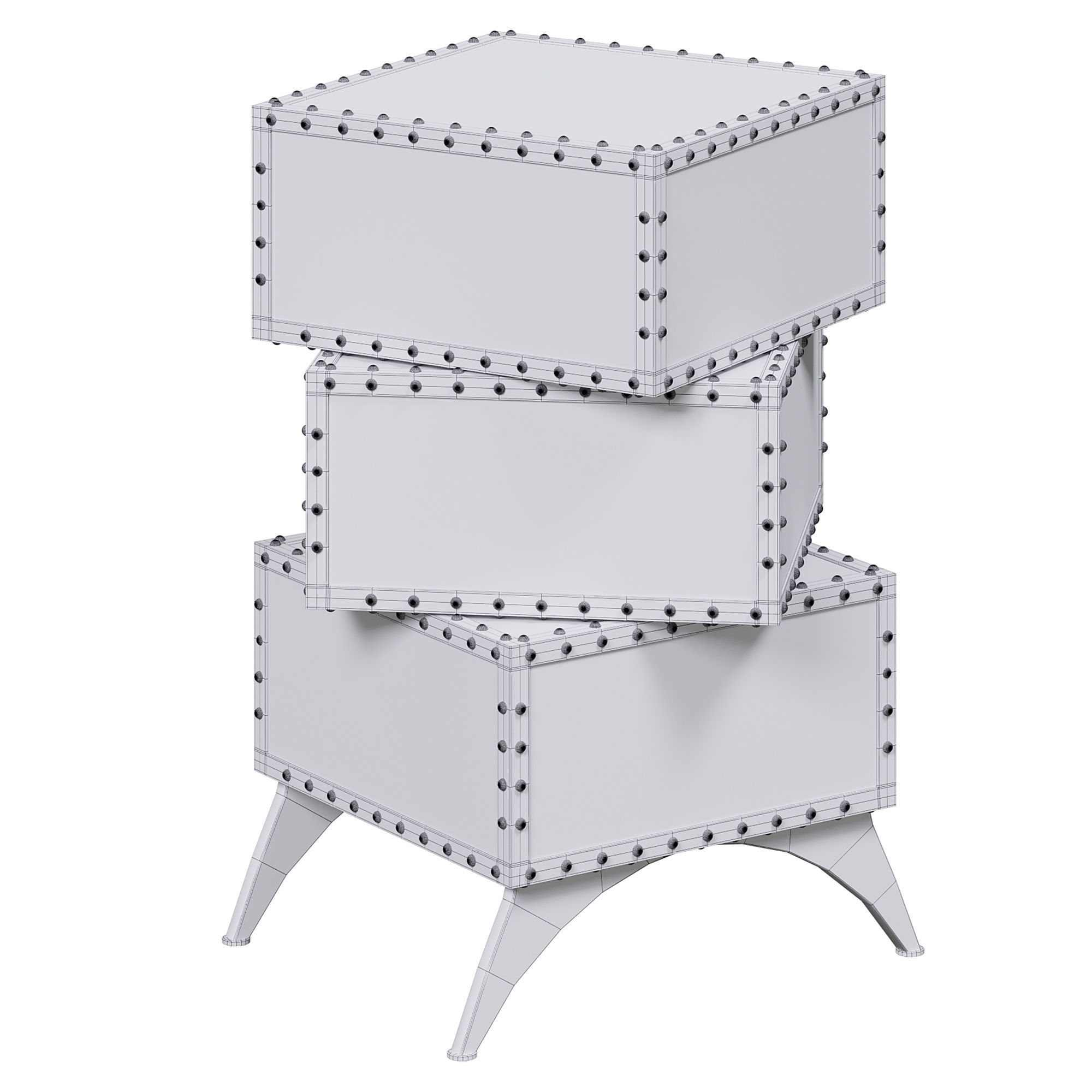 Trio Side Table By Elve Luxury 3D model_4
