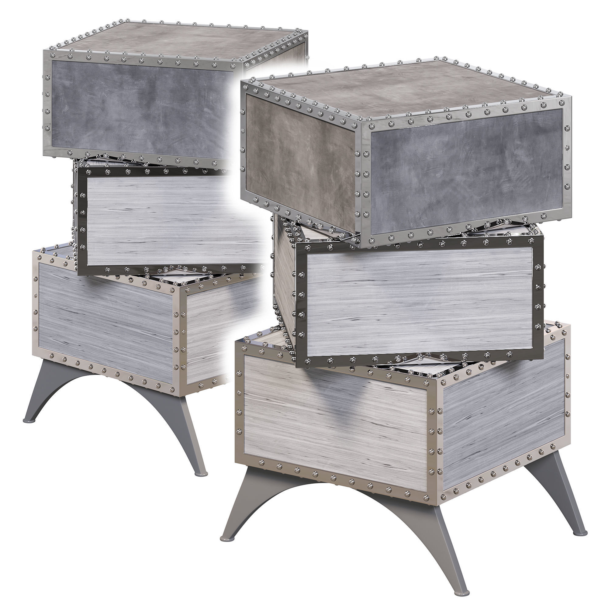 Trio Side Table By Elve Luxury 3D model_2