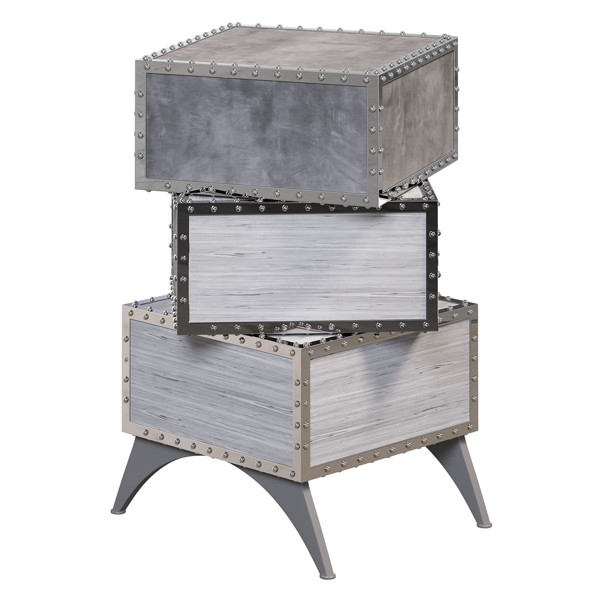 Trio Side Table By Elve Luxury 3D model_1