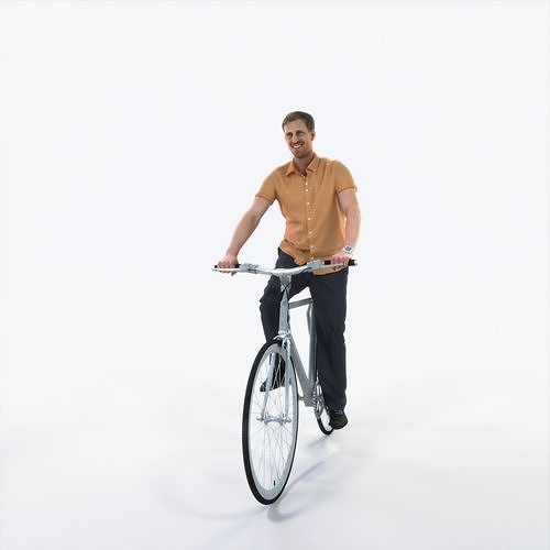 Mistery 15K bicycle bike Casual Man Low-poly 3D model