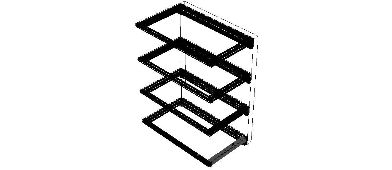 Aluminum Wall Mount Shelving 3D model CGTrader