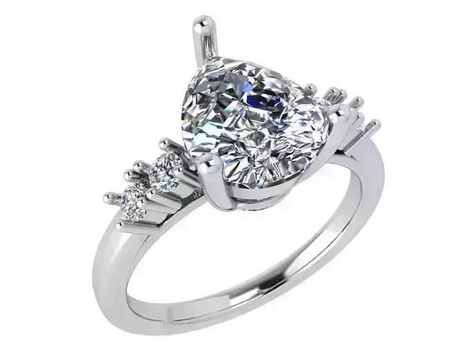 Crown diamond ring 3747 3D print model