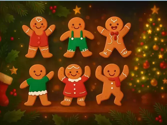 Gingerbread man collection 01