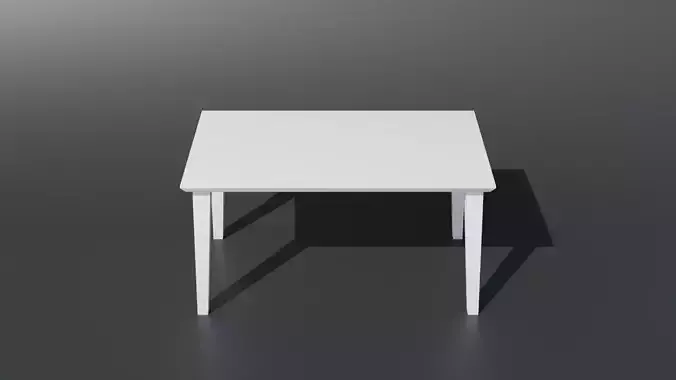 Simple Table and Chair 3D Model