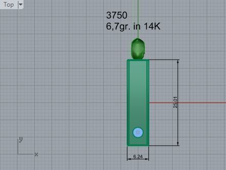 Cartier style pendant 3750 3D print model 3D print model_4