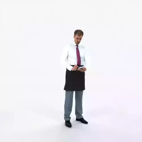 Mistery 25L Waiter Noting Working Man