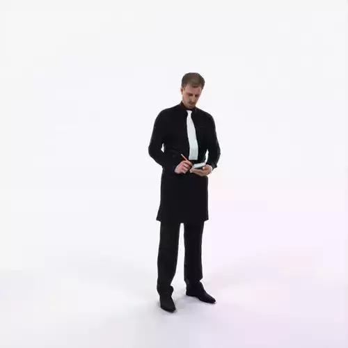 Mistery 25B Waiter Noting Working Man