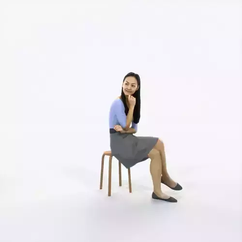 Passion 07K Listening East Asian Sitting Casual Woman