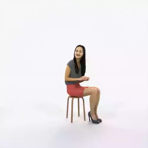 Passion 18I Observing Clapping East Asian Sitting Casual Woman