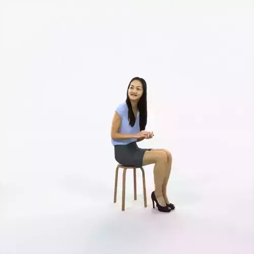 Passion 18E Observing Clapping East Asian Sitting Casual Woman
