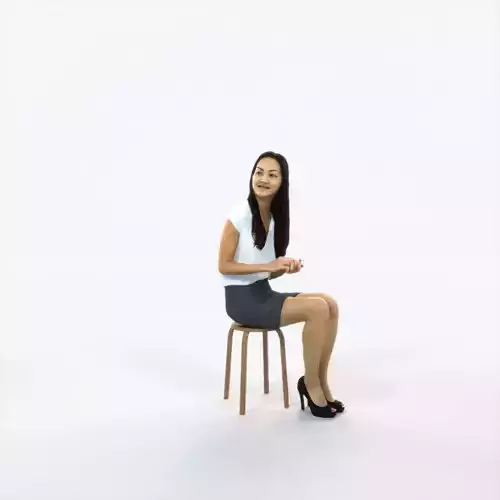 Passion 18D Observing Clapping East Asian Sitting Casual Woman