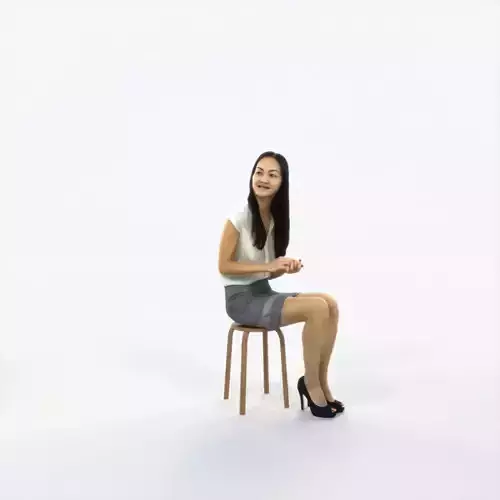 Passion 18A Observing Clapping East Asian Sitting Casual Woman
