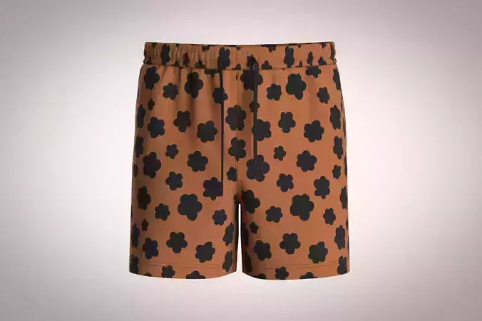 Mens Short Pant-Animal Skin Print