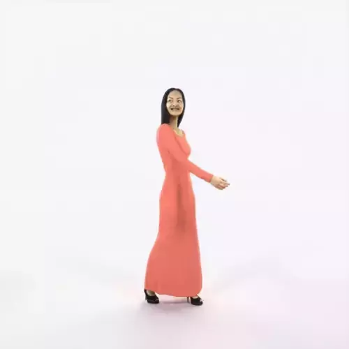 Passion 26K Event Elegant Walking Asian Woman