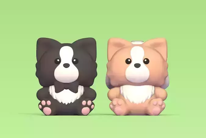 Border Collie Dog Wedding 3D print model