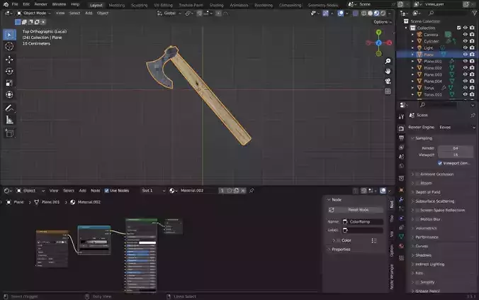 viking axe Free low-poly 3D model