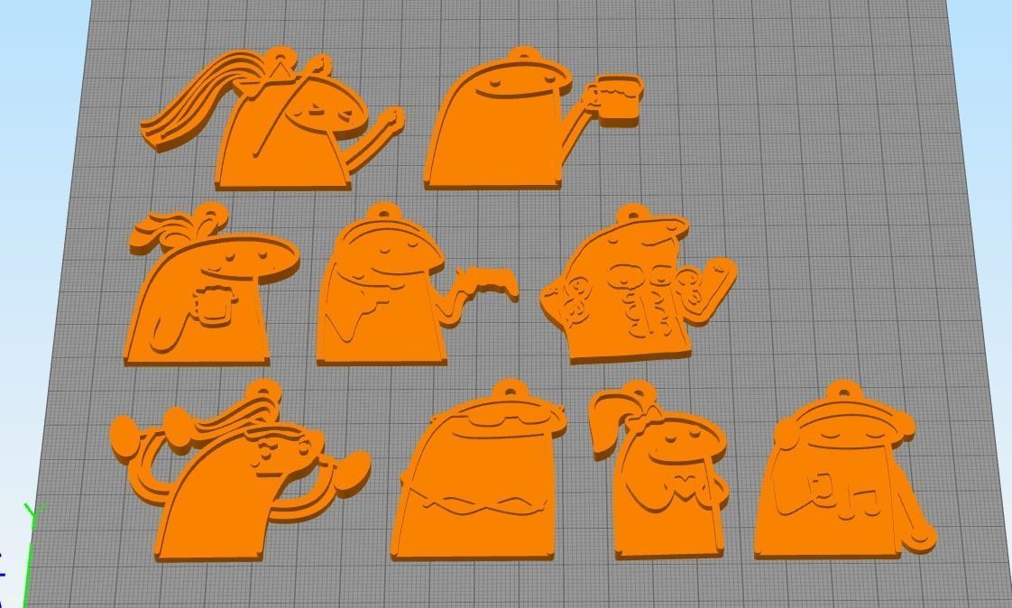 Stl Pack Llavero flork 3D print model_1