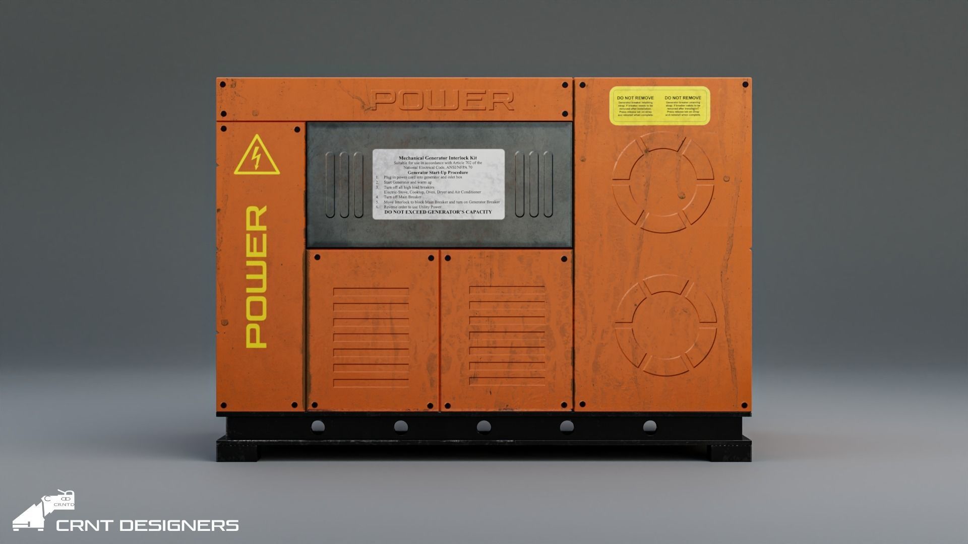 Power Generator Low-poly 3D model_4