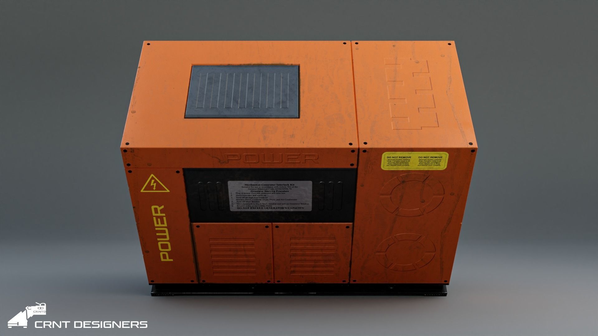 Power Generator Low-poly 3D model_7