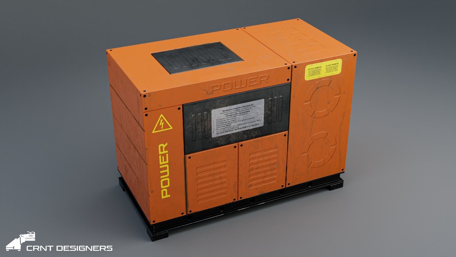 Power Generator Low-poly 3D model_8