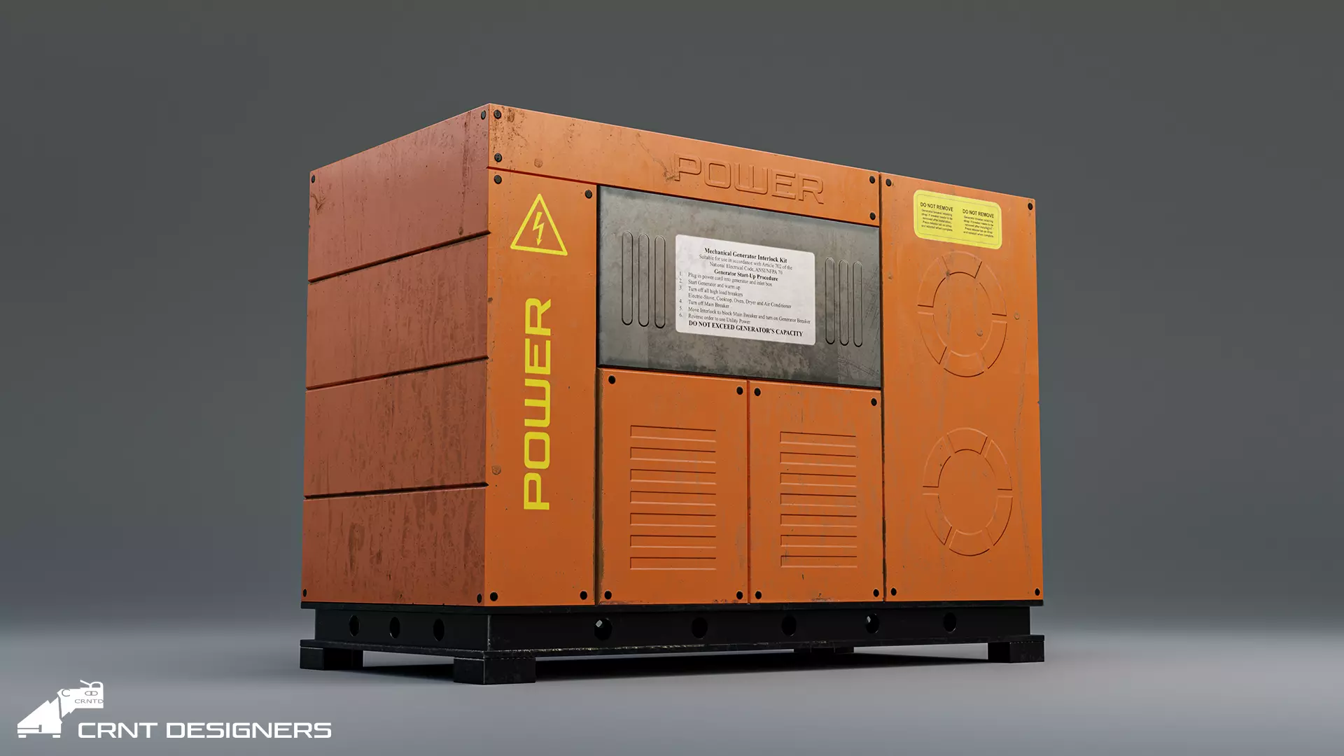 Power Generator Low-poly 3D model_0