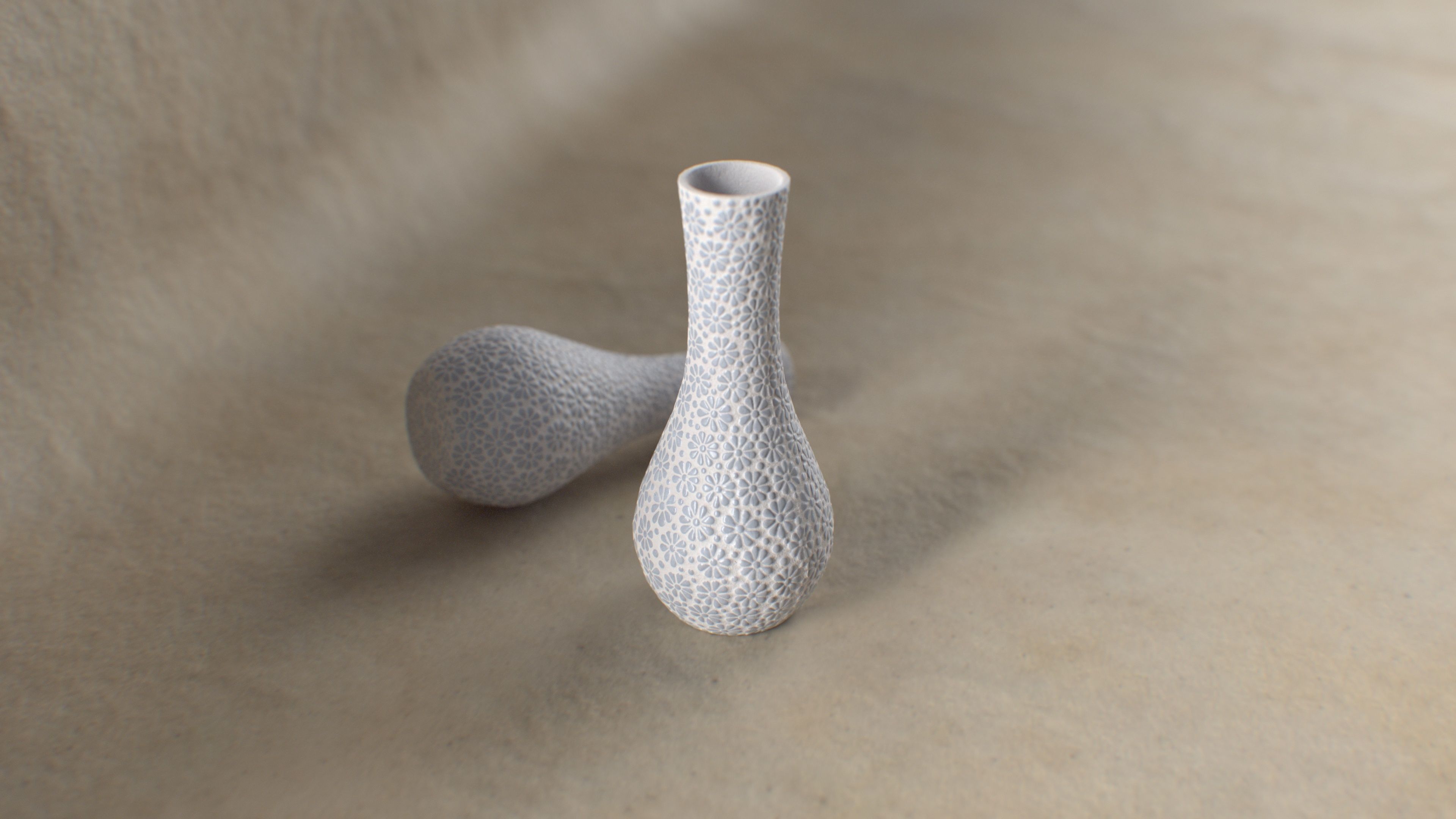 Flower Pot Low-poly 3D model_5