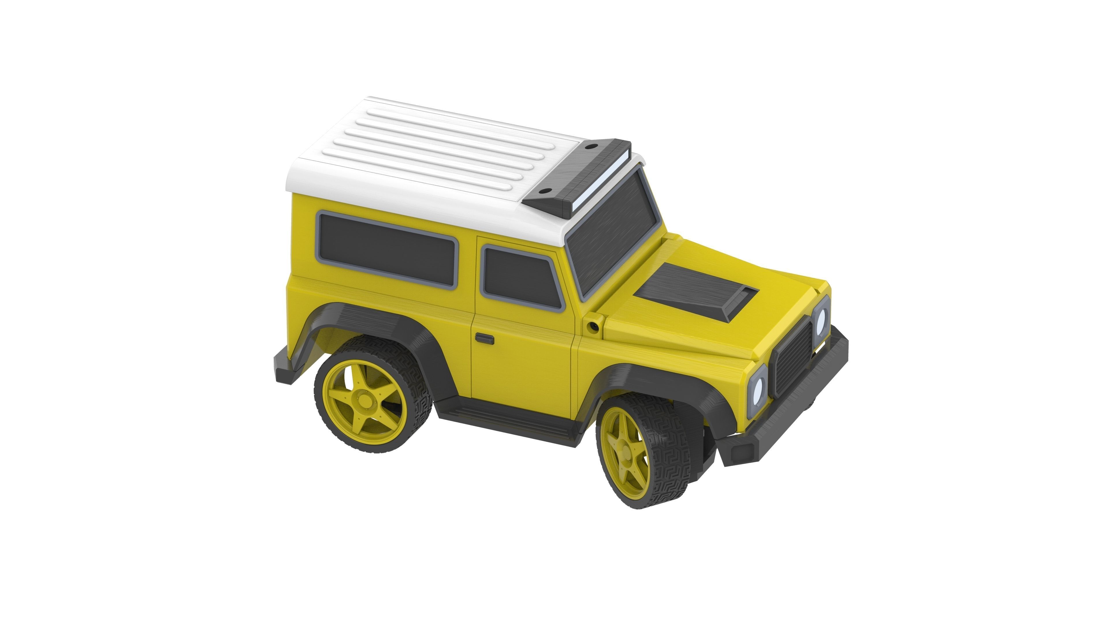 Jeep - Housing for RC Car  - Printable 3d model - STL files 3D print model_4