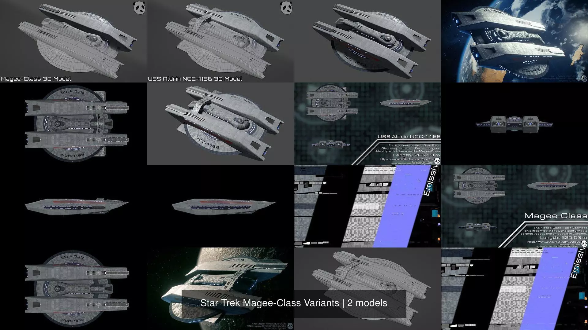 Star Trek Magee-Class Variants 3D Model Collection_3