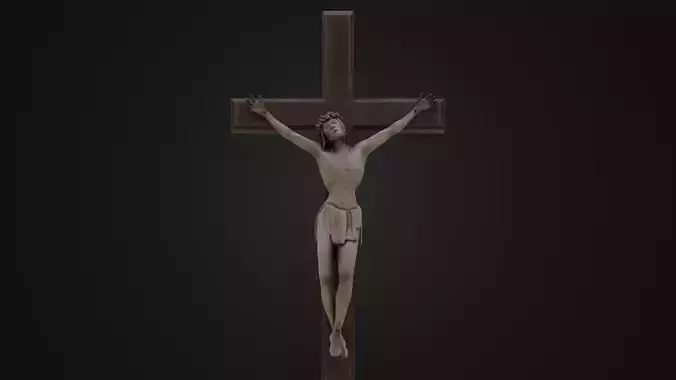 Old Dirty Crucifix Jesus in Cross