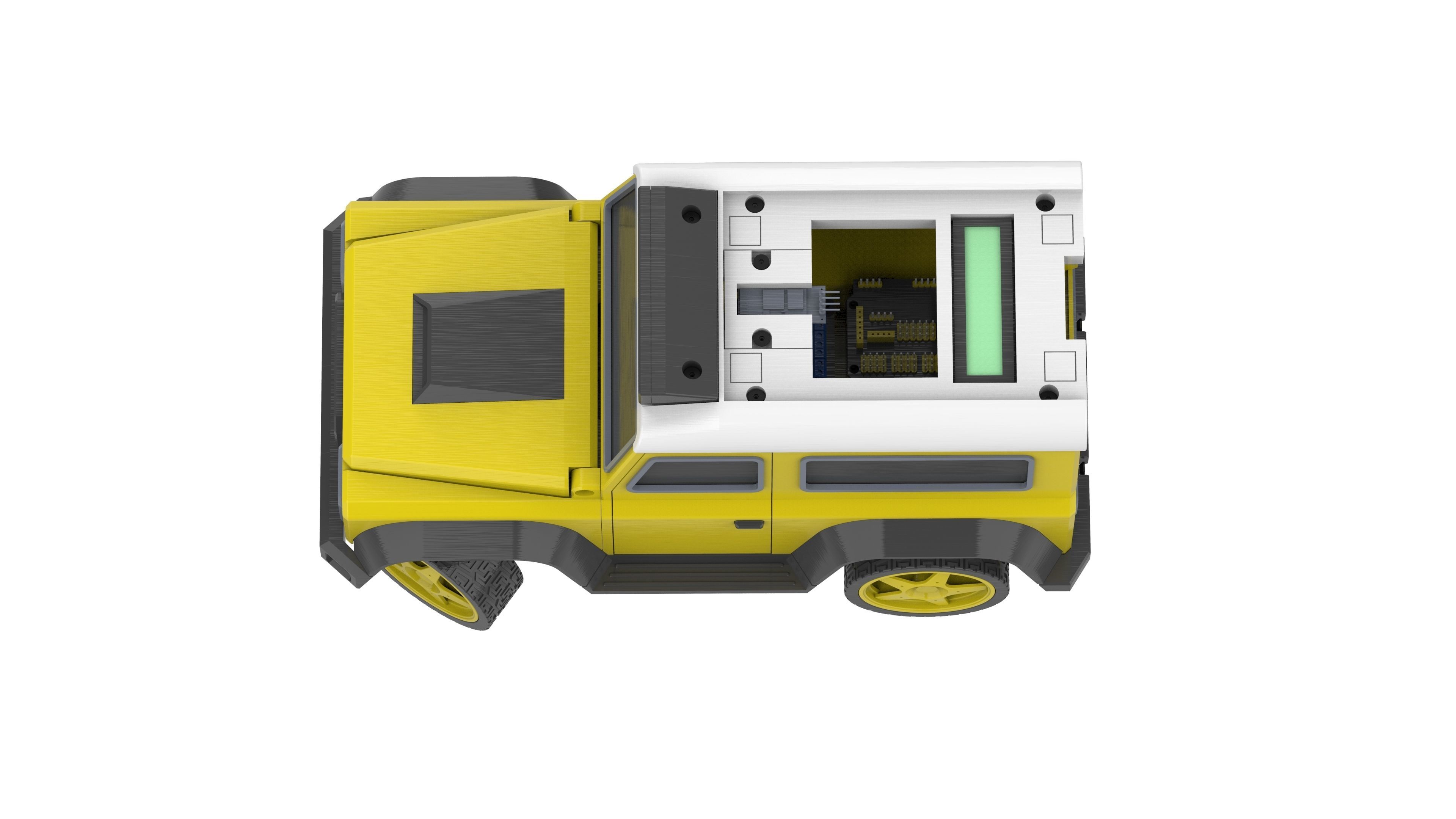 Jeep - Housing for RC Car  - Printable - STL - Commercial 3D print model_6