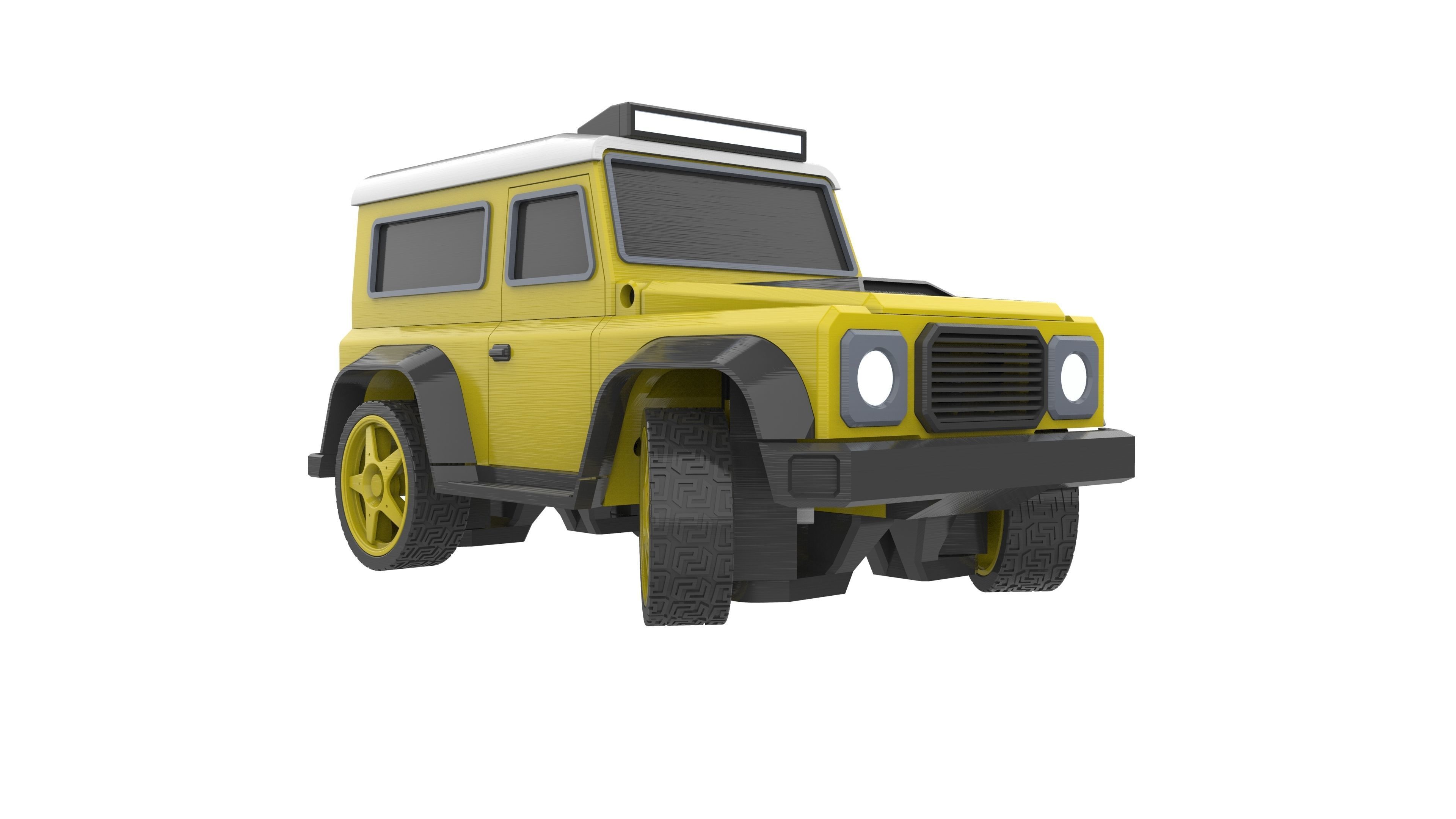 Jeep - Housing for RC Car  - Printable - STL - Commercial 3D print model_15