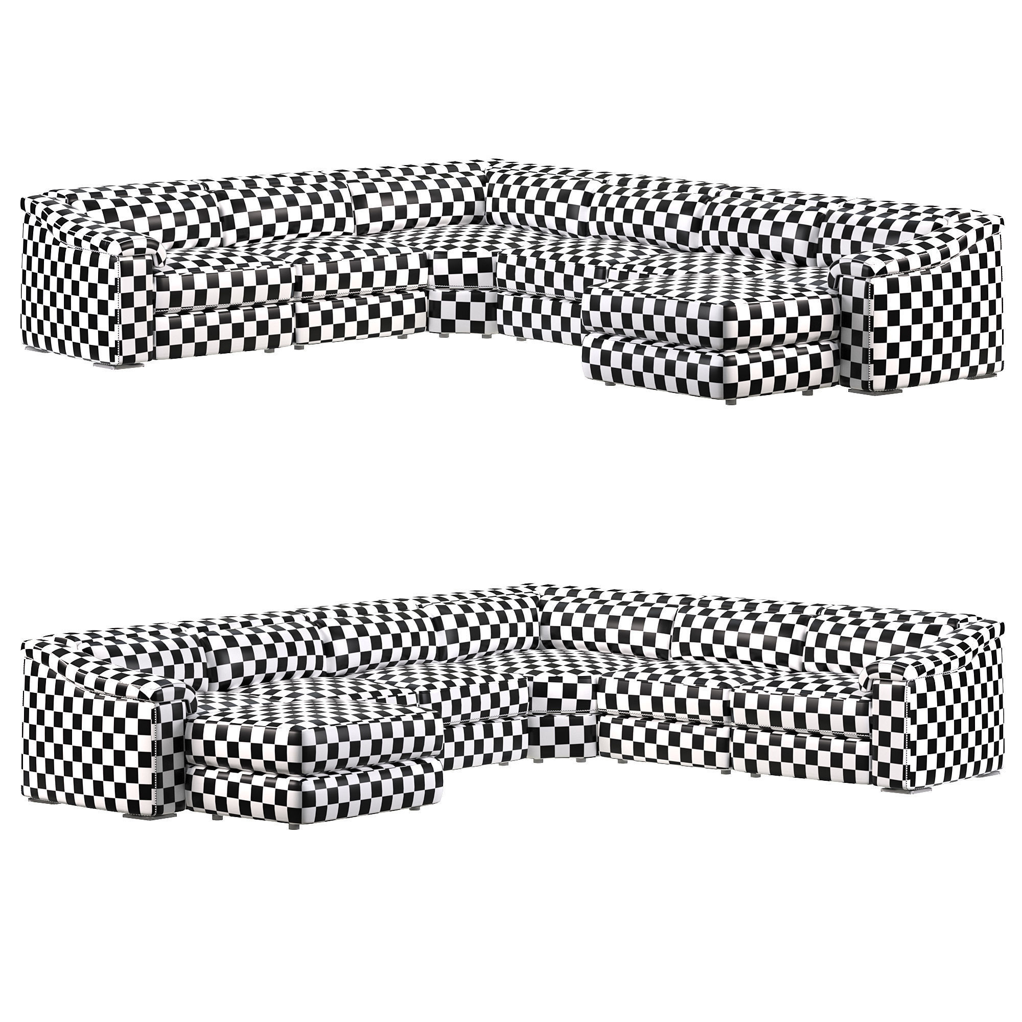 Brick Sofa by natuzzi 3D model_4