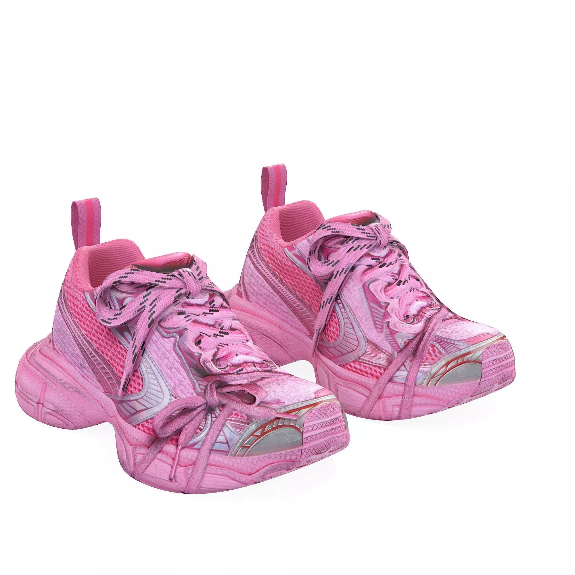 Balenciaga 3XL Sneaker in Pink Low-poly 3D model