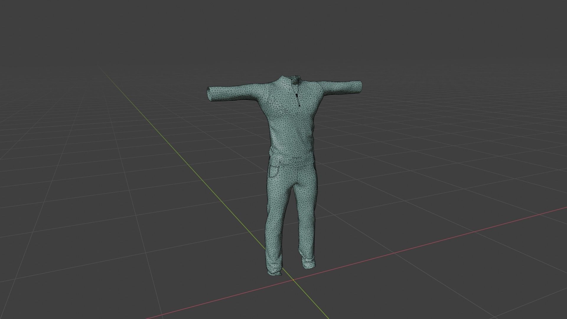 Man Clothing Low-poly 3D model_6