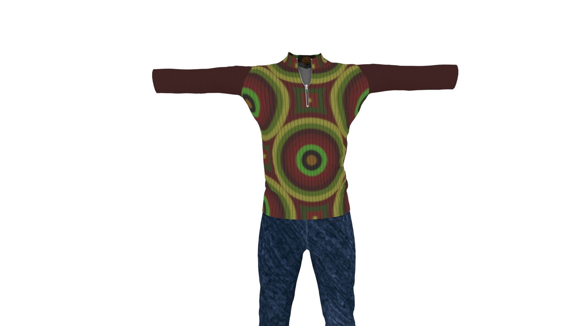 Man Clothing Low-poly 3D model_2