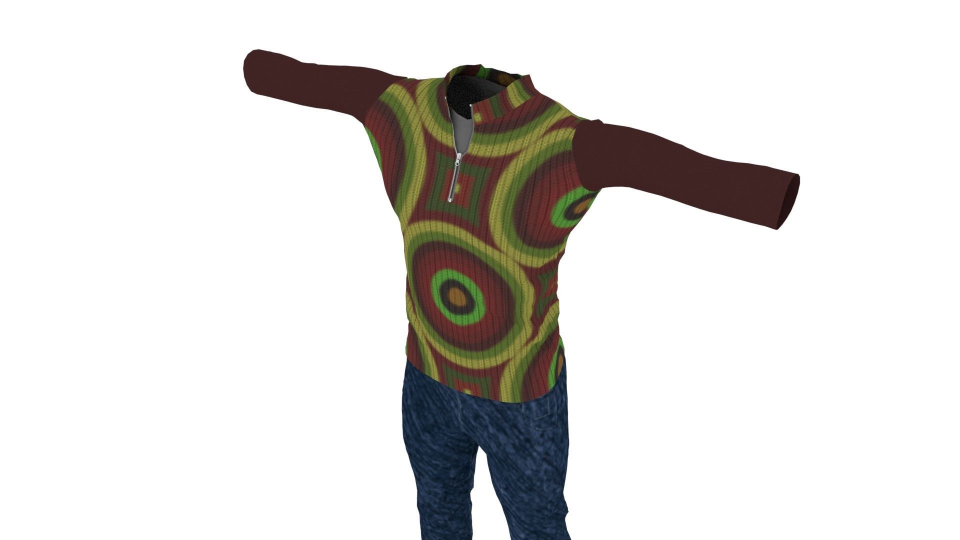 Man Clothing Low-poly 3D model_3