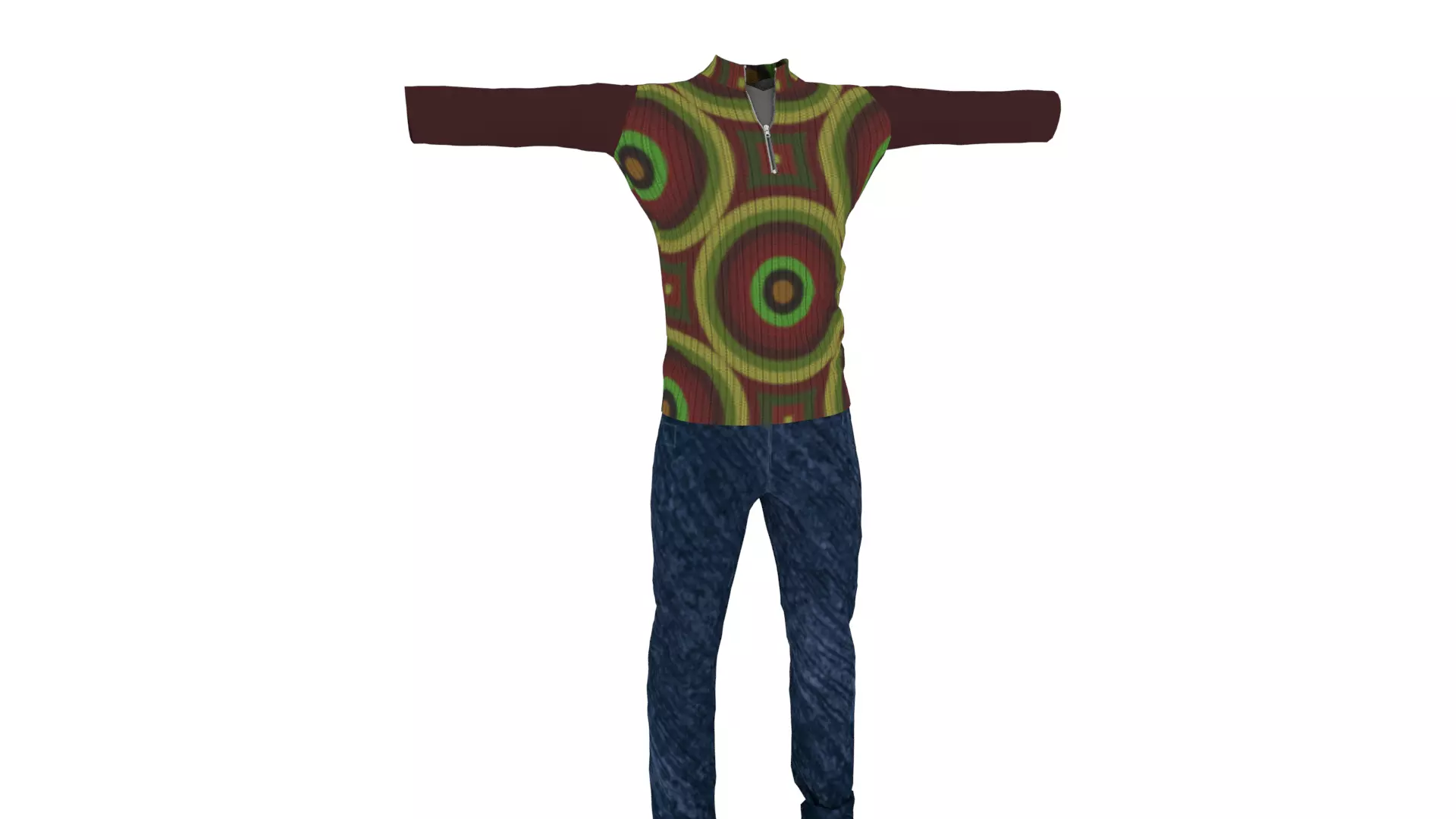 Man Clothing Low-poly 3D model_0