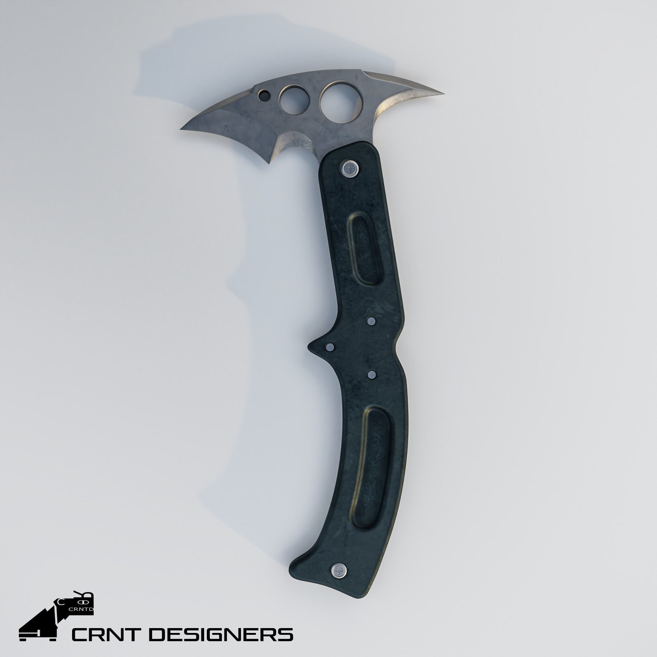 Fighter Axe Low Poly PBR 3D Model Low-poly 3D model_2