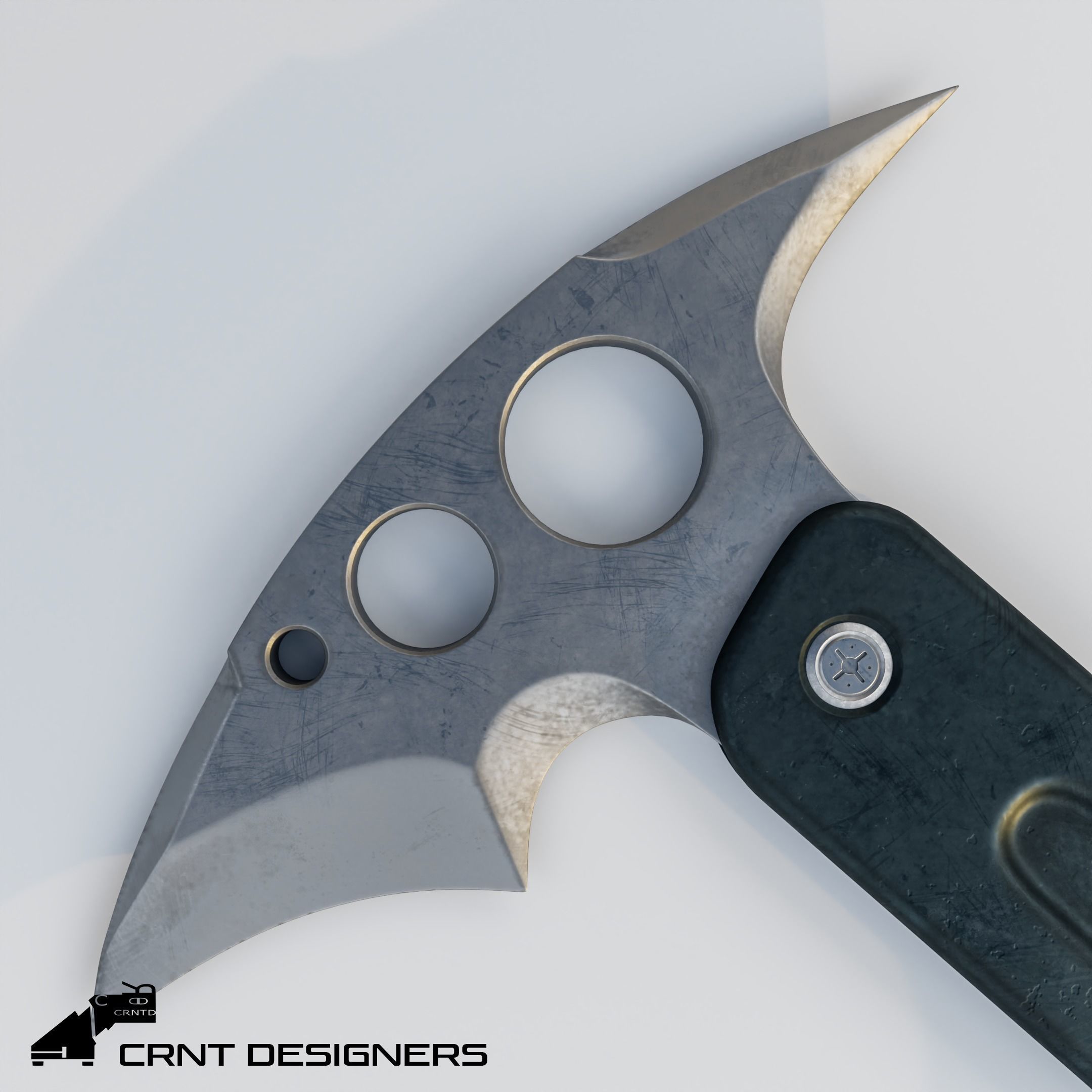 Fighter Axe Low Poly PBR 3D Model Low-poly 3D model_3