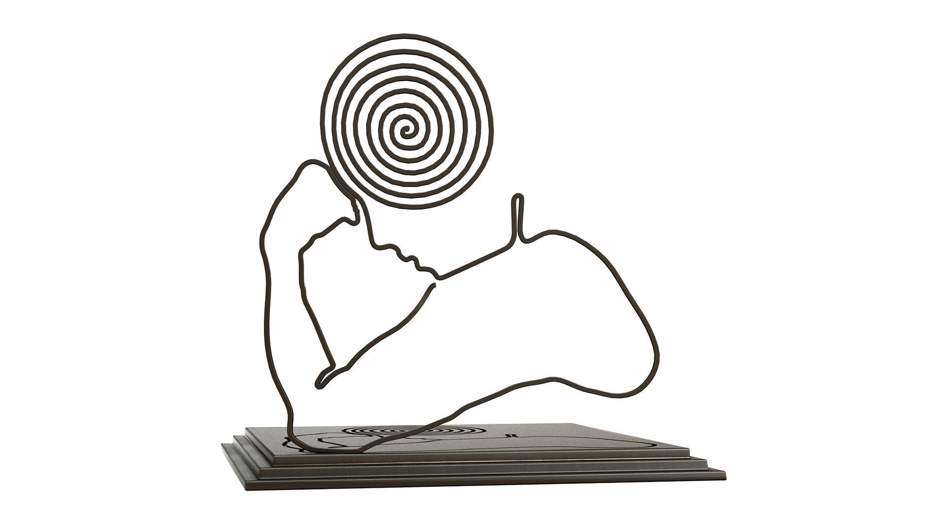 Quinn Lorenzo The Thinker decor sculpture 3D model_1
