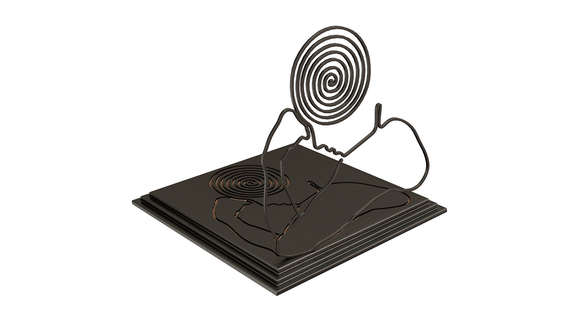 Quinn Lorenzo The Thinker decor sculpture 3D model_2