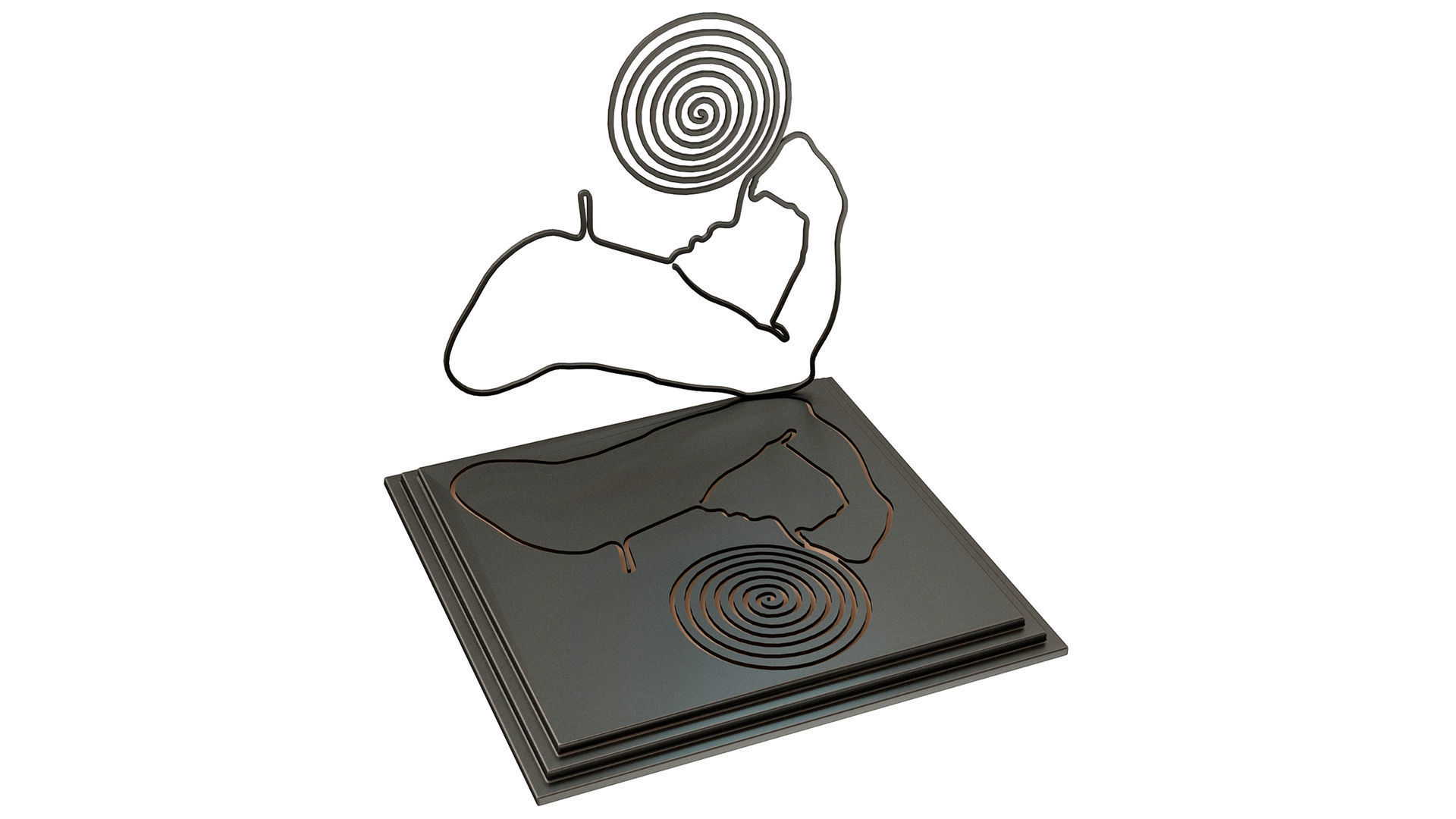 Quinn Lorenzo The Thinker decor sculpture 3D model_4